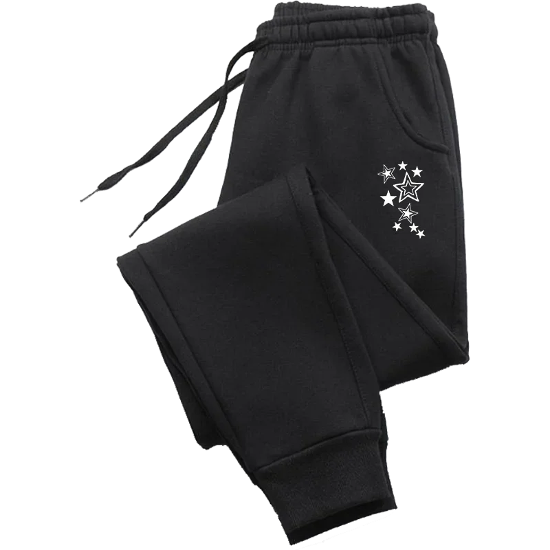 Women’s Star Print High-Waist Jogger Sweatpants – Premium Slim Fit Lounge Pants