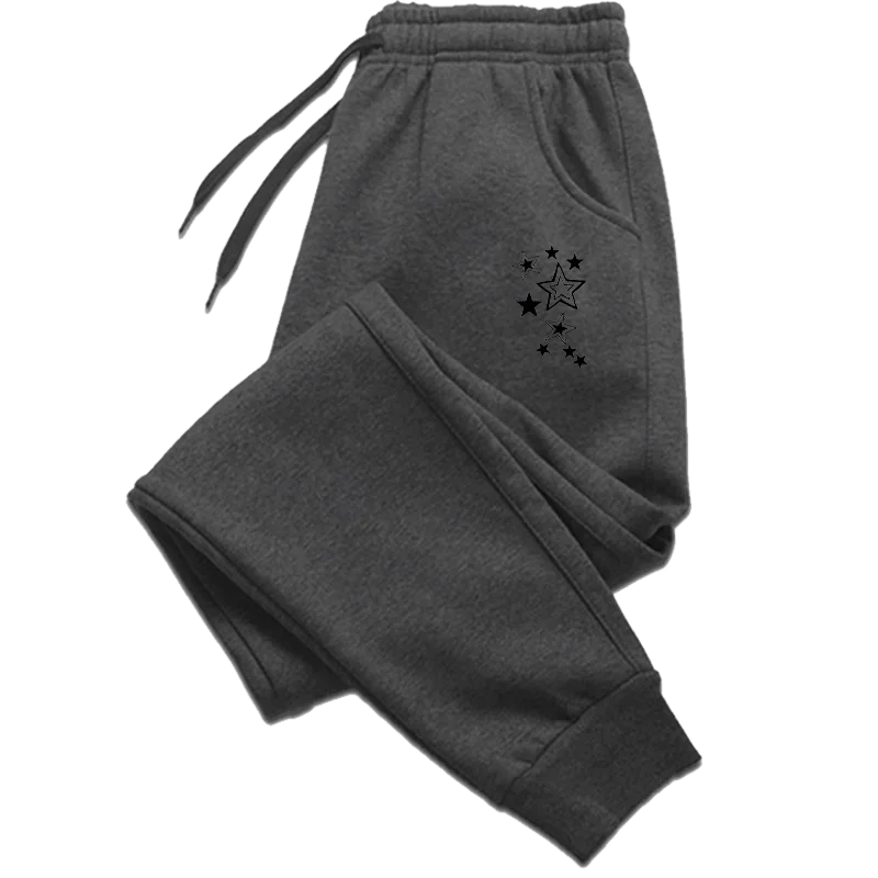 Women’s Star Print High-Waist Jogger Sweatpants – Premium Slim Fit Lounge Pants
