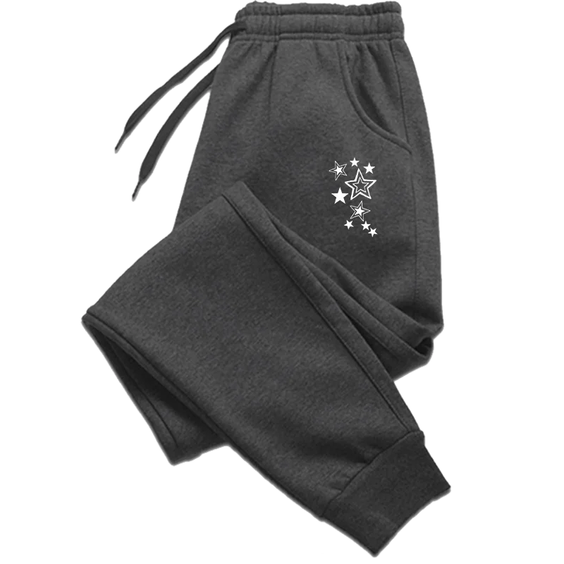 Women’s Star Print High-Waist Jogger Sweatpants – Premium Slim Fit Lounge Pants