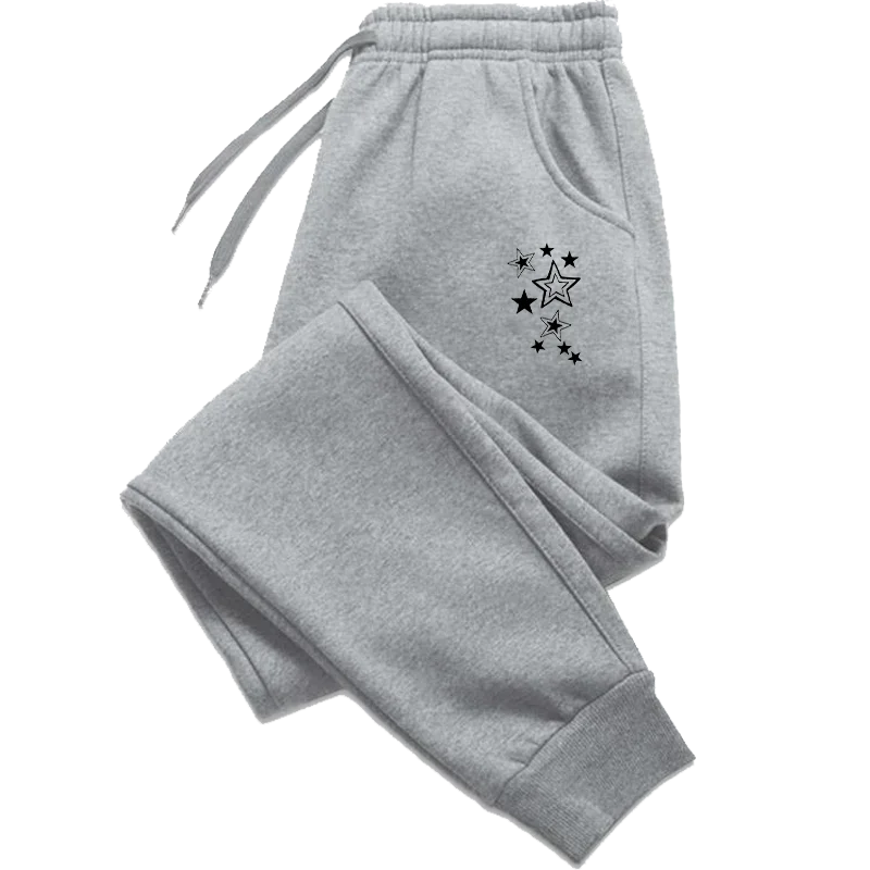 Women’s Star Print High-Waist Jogger Sweatpants – Premium Slim Fit Lounge Pants
