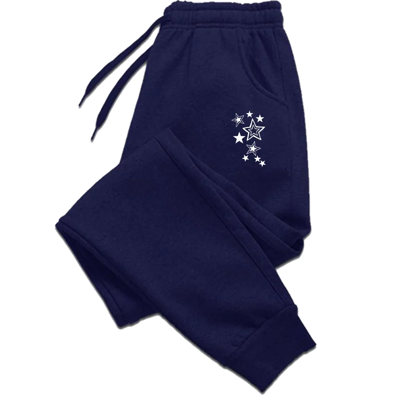 Women’s Star Print High-Waist Jogger Sweatpants – Premium Slim Fit Lounge Pants
