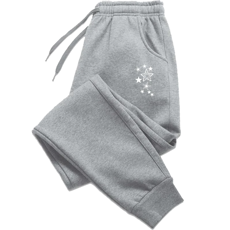Women’s Star Print High-Waist Jogger Sweatpants – Premium Slim Fit Lounge Pants